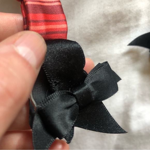 Red plaid and lace garter belt made in France - Picture 8 of 9